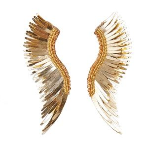 Gold wing earrings